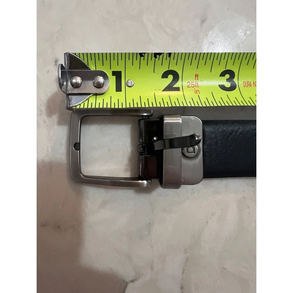 Chaps Mens Black  Belt XL 34-36 Gunmetal Buckle 12CH010006‎